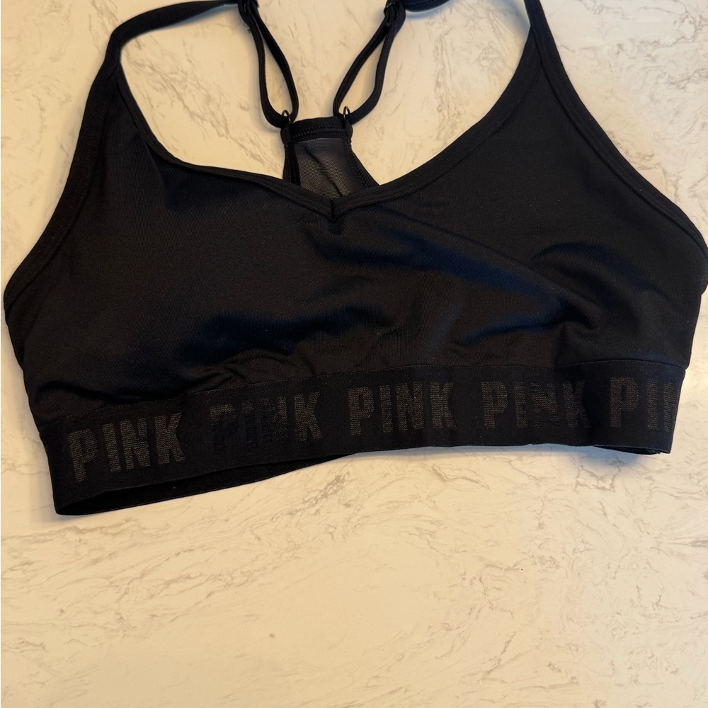 PINK Victoria's Secret Black Sports Bra